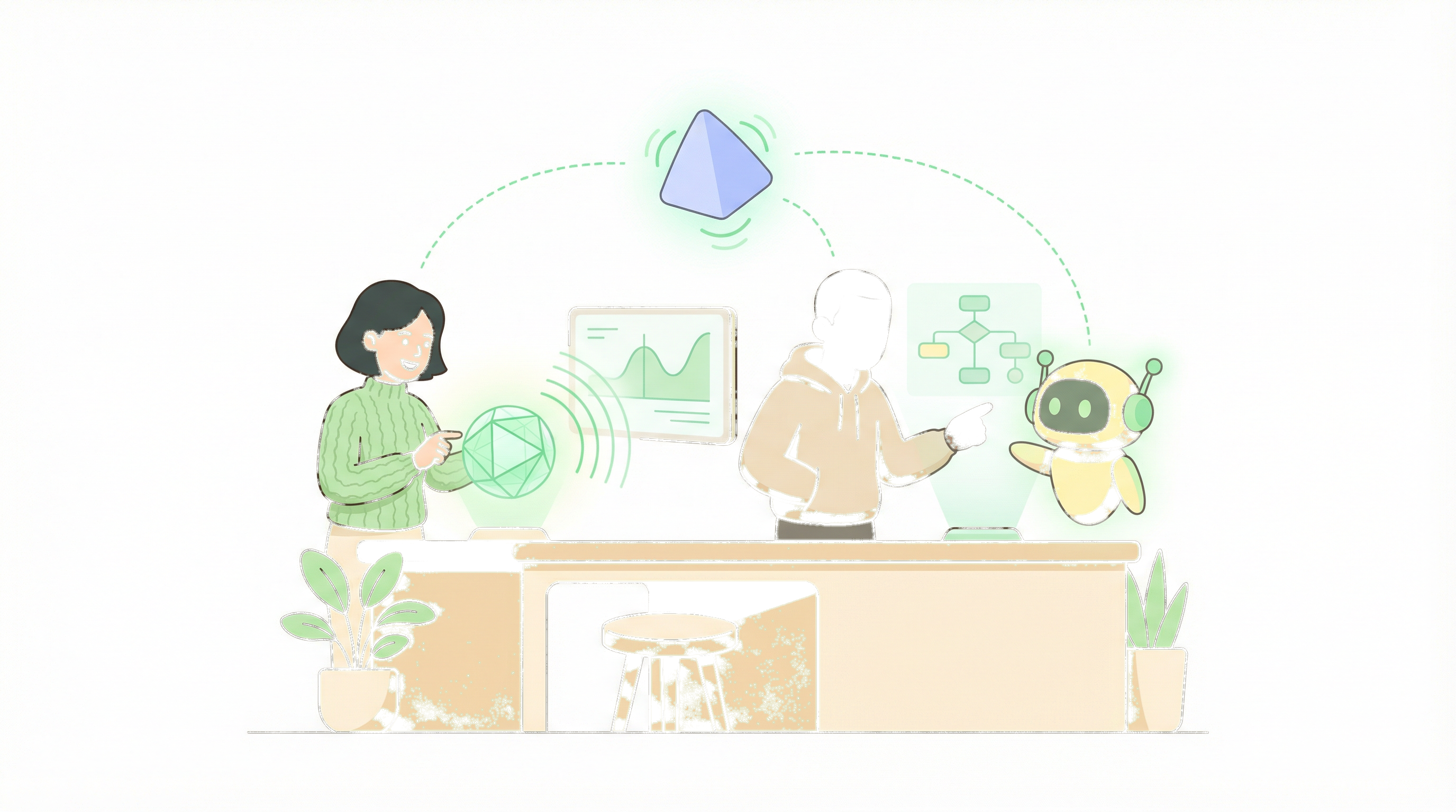 AI Agents collaborating with humans